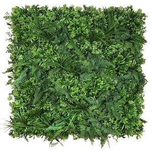 Artificial Living Wall Panel with Mixed 3D Light-Dark Green Foliage with Scheffleras Decor Pure Clean Rental Solutions 