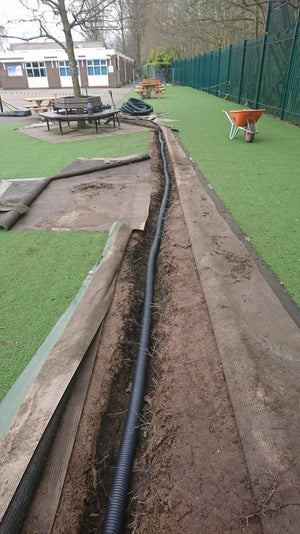 Land drain / French Drain Installed 1-10 meters PCDSOL 