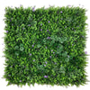 Artificial Living Wall Mixed Plant Panel with Purple Flowers Decor Pure Clean Rental Solutions 