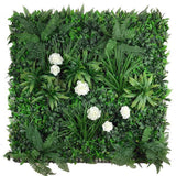 Artificial Living Wall Panel with Variegated Foliage & Camellias Decor Pure Clean Rental Solutions 