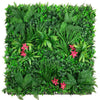 Artificial Living Wall Panel with Variegated Foliage & Classic Dark Pink Lillies Decor Pure Clean Rental Solutions 