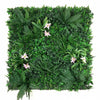 Artificial Living Wall Panel with Variegated Foliage & Classic Pink Lillies Decor Pure Clean Rental Solutions 