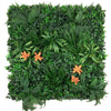 Artificial Living Wall Panel with Variegated Foliage & Orange Tiger Lillies Decor Pure Clean Rental Solutions 