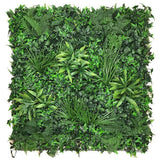 Artificial Living Wall Panel with Variegated Foliage, Ivy, Palms, Grasses & Ferns Decor Pure Clean Rental Solutions 